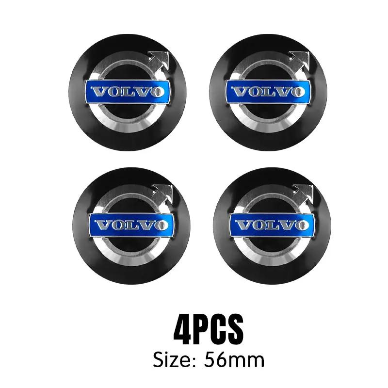 4pcs 56/60mm Car Wheel Center Cover Hub Caps Stickers Accessories For Volvo Rdesign AWD C30 C70 S40 S60 S70 S80 S90 V40 V50 V60