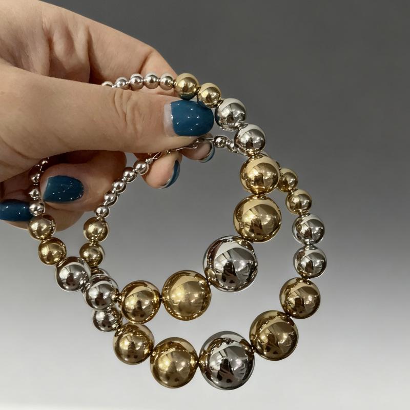1PAIR Stylish Vintage CCB Earrings Pearl Earrings Ear Clasp Earrings Versatile Earrings