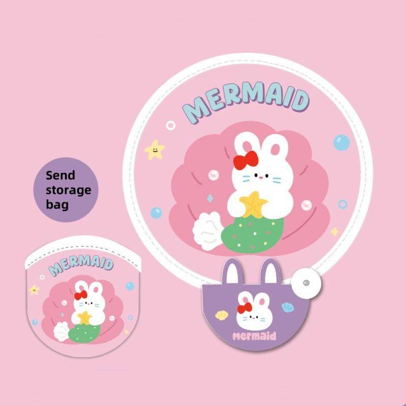 Niedlicher Cartoon Capybara Faltfächer Tragbarer Kleiner Fächer mit Griff Fächer Sommer Erfrischend Outdoor Mini Runder Fächer Studentengeschenk