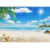 Blue Sky Beach Wall Mural Coconut Tree Mural Sea View Wallpaper Living Room Bedroom Hotel 3d Beach Wallpaper