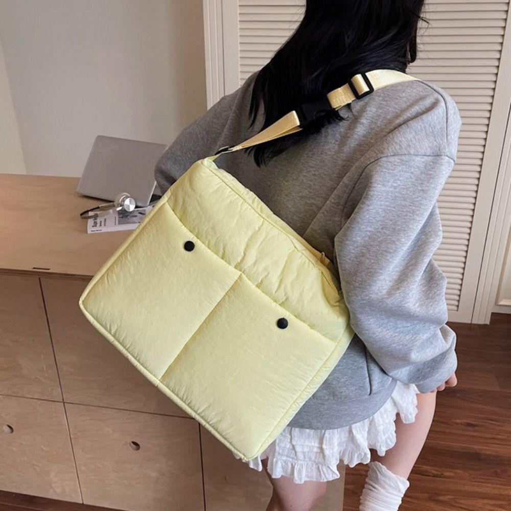 Tote Bag Space Cotton Crossbody Bag Down Laptop Bag Cute Korean Shoulder Bag Lady