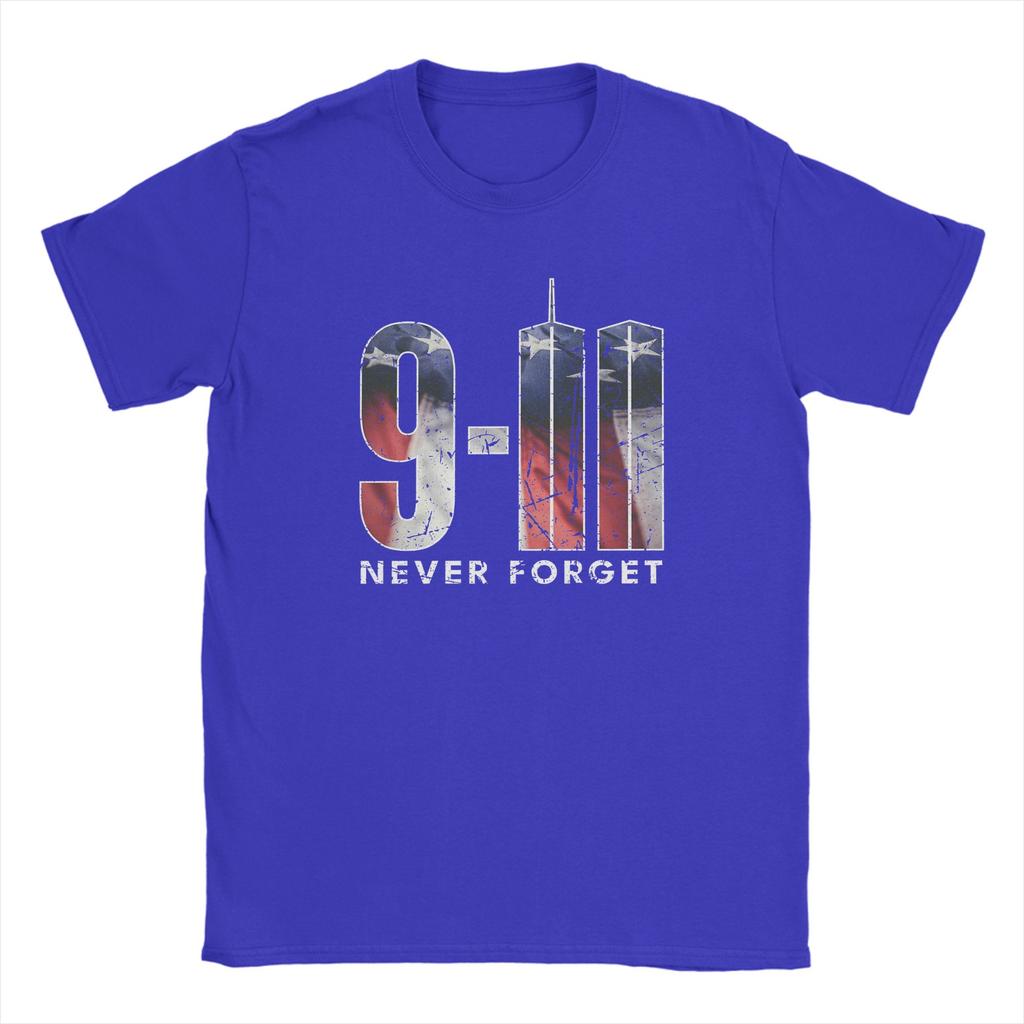 Never Forget 911 20th Anniversary Memorial Vintage Patriot Day American Flag T Shirt T Shirts Men Cotton Short Sleeve Tshirt