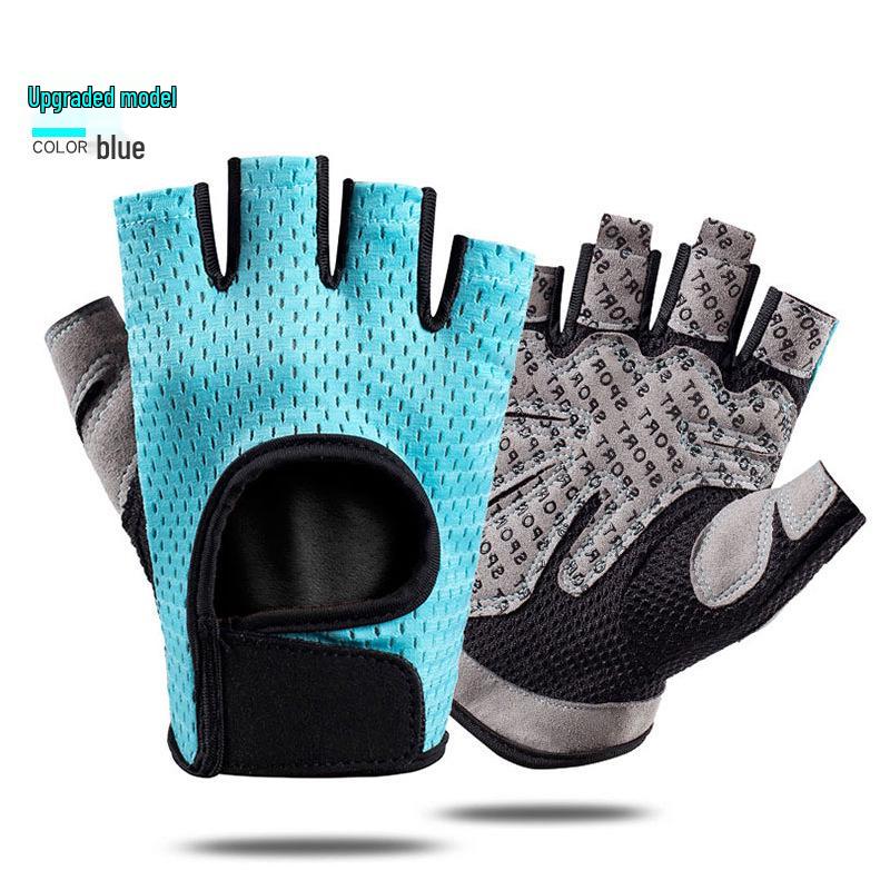 Unisex Breathable Half-Finger Fitness & Cycling Gloves - Thin, Anti-Callus for Summer Sports, Weightlifting, Pull-Ups, and Driving.