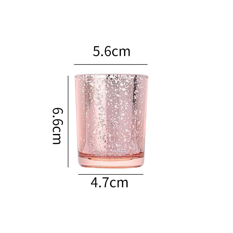European-style Starry Sky Candle Cup Electroplated Colored Candle Glass Candlestick Cup Wedding Decoration Table Ornament