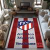 Atletico Madrid Personalized Name Carpet Perfect for Living Rooms Kitchen Outdoor Hallway Anti-slip Rug Office home decor Perfect Gift for Women/Men