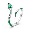 Adjustable Ring 925 Sterling Silver Original Fire Dragon Blossom Flower Clover Open Rings For Women Wedding Jewelry Gift 2
