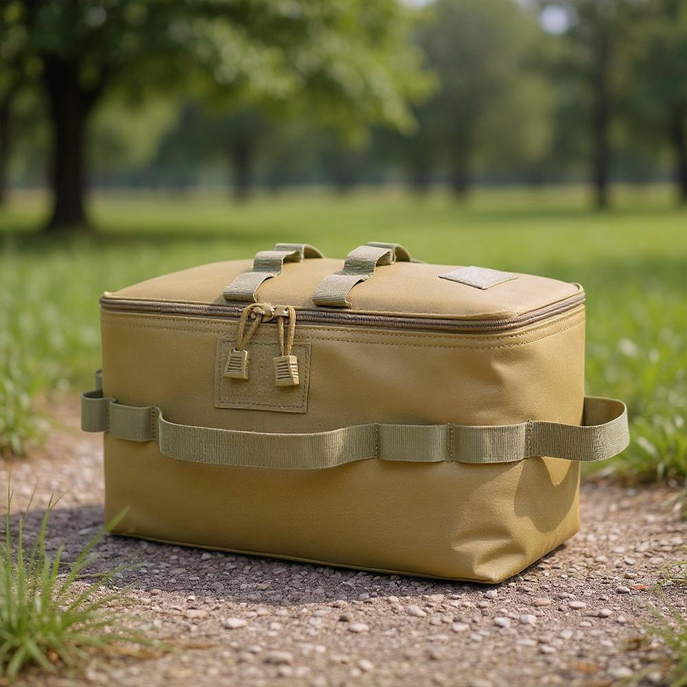 Gas Tank Storage Bag Large Capacity Portable Utensils Kit Box Heat-Insulating Waterproof Tool Storage Case for Outdoor Camping