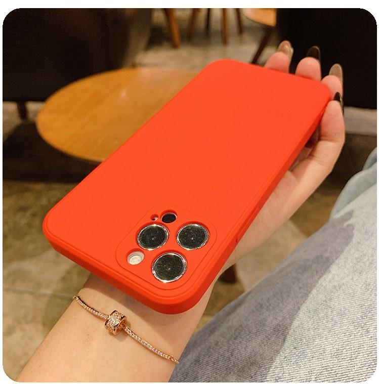 Applicable To Iphone17 Liquid Silicone Mobile Phone Case, Straight Edge 16 Apple 15ProMax All-inclusive 14 Fine Hole Protective Case
