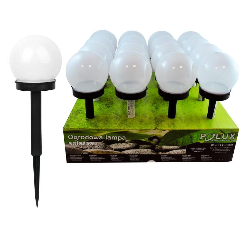 Solar Lamp 6500K Led Sphere White Plastic Black - Pl-304711