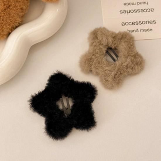 Autumn & Winter Coffee Hair Clip: Women's Seamless Duckbill, BB & Bangs Clips