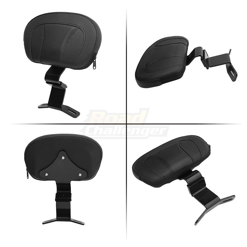 Cushion Motorcycle Leather Driver Rider Backrest Seat Back Rest For Harley Touring CVO Electra Road Street Glide Road King 09-22