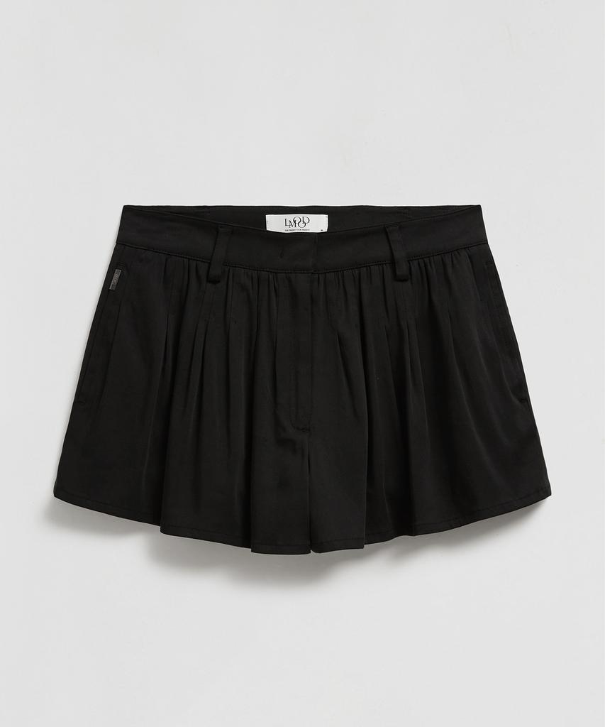 LMOOD WOMEN Dion Lyocell Shirred Shorts Black