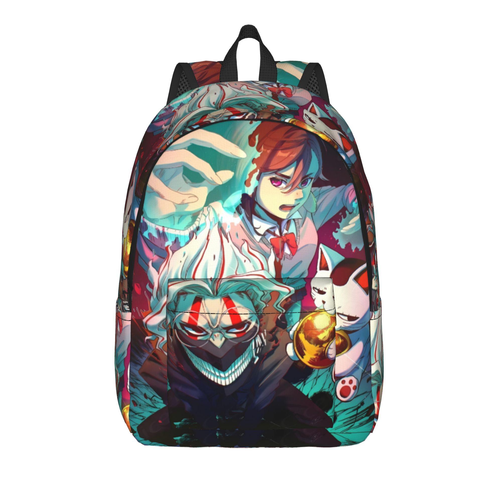 Anime Dandadan Okarun Print Rugzak Meisje Duurzame Rugzakken Polyester Mode Schooltassen Sport Kleurrijke Rugzak S