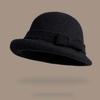 Princess Hat Vintage Looking Woolen Rolled Edge Cap Beret Versatile British Top Hat Warmer Solid Color Woolen Formal Hat Banquet