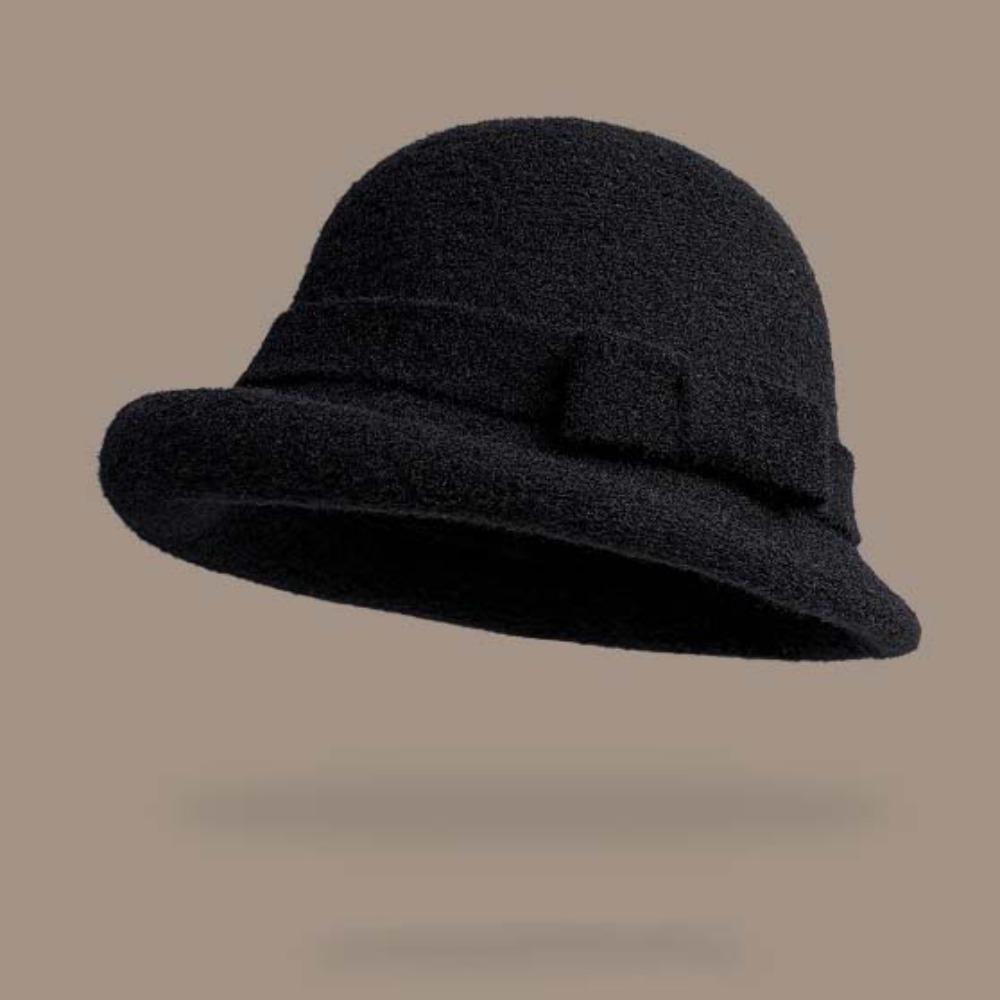 

Vintage Looking British Top Hat Beret Woolen Formal Hat Woolen Rolled Edge Cap Masquerade Party чорний