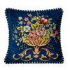 Flowers Embroidery Cushion Cover Embossed Pillowcases Jacquard Pillow Cover for Living Bedroom Home Decor 45x45cm
