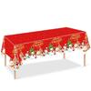 Plastik Weihnachts-Tischdecke Schneemann Schneeflocke Bronzefarben Einweg-Tischdecken Tischdekoration Einweg-Tischabdeckung Weihnachten