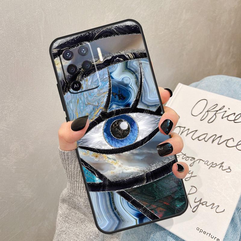 Evil Eye Funda For OPPO A74 A54 A57 A53 S A96 A76 A16 A5 A9 A31 A15 A17 A77 A93 A91 A52 A72 Case