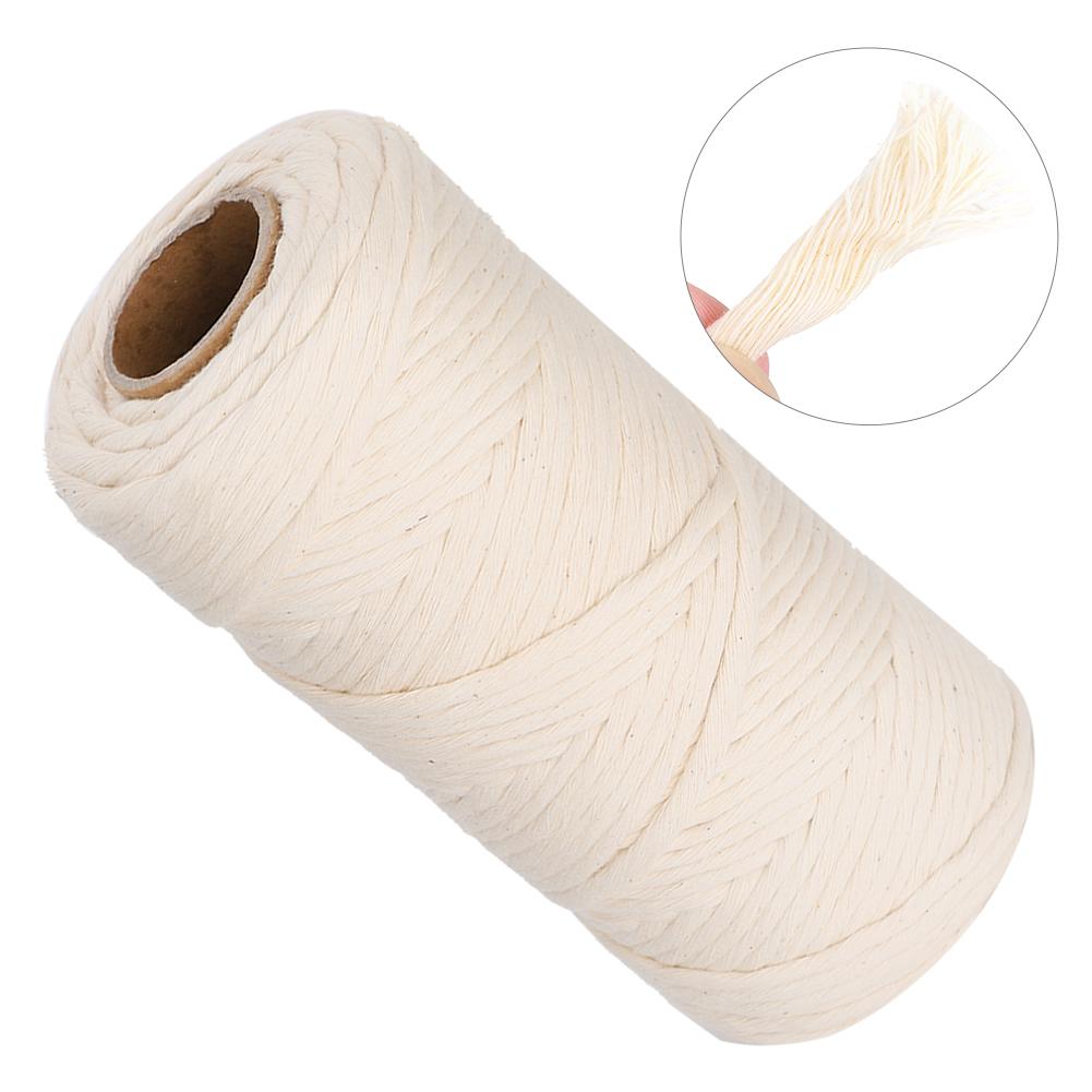 100m Cotton Rope Single Strand Cotton Macrame Yarn Cord for DIY Crafts Making