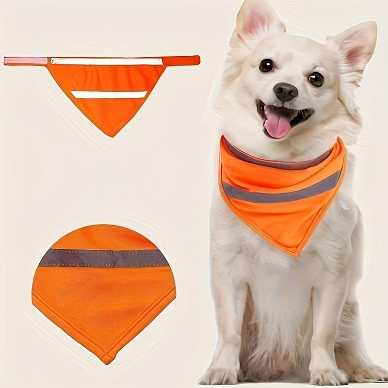 Fluoreszierendes Haustier Dreieckstuch Schal Klettverschluss Leuchtender Hundeschal Reflektierender Hund Leichter Schal Haustierschal Lätzchen Hundezubehör