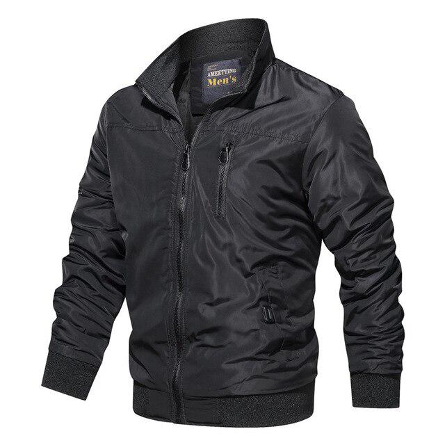 Vojenská bunda Pánská Větruodolná podzimní Zimní Bomber Jacket Muž Outwear Ležérní Pánské Letecké bundy
