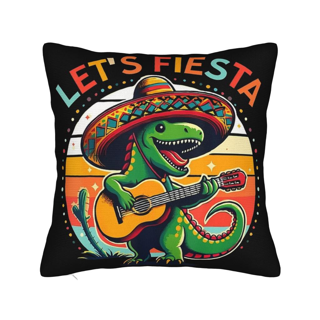 Decorative Pillow Covers Lets Fiesta Cinco De Mayo  Stuff Home  Throw Pillow Case Cover Square MultiSize