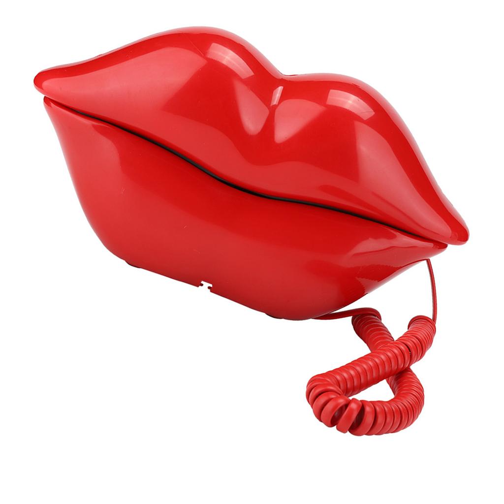 WX 3061 Multifunktionales Niedliches Lippenform Telefon Tischtelefon Heimdekorationsset