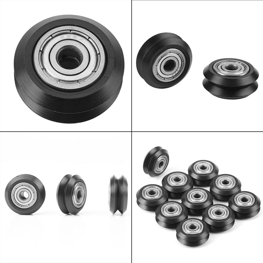 10 bucăți Imprimantă 3D POM Scripete din plastic Roată rotundă pasivă cu scripete rulment