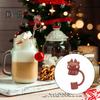 Coperchio per cappello di paglia di Natale per tazza da 10 mm, tappi di paglia di Natale, antipolvere, riutilizzabili, coperchi per regali di Natale, cappello di Babbo Natale, pupazzo di neve, alce, albero