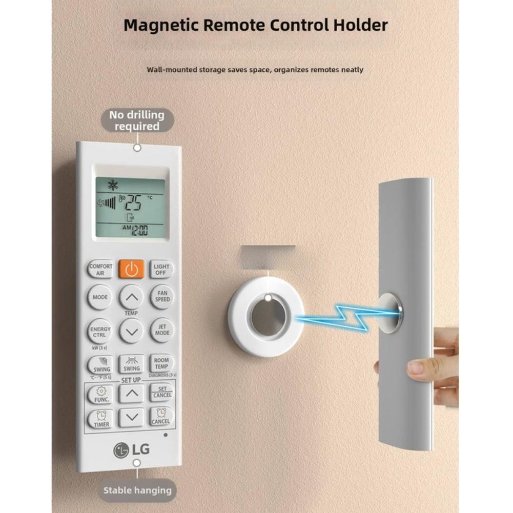 No Drill Magnetic Wall Mount Holder for Remote and Power Strip Strong Bonding for Keys and Small Household Items