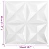 Wall Panels 48 pcs Origami White 50 x 50 cm XPS Foam