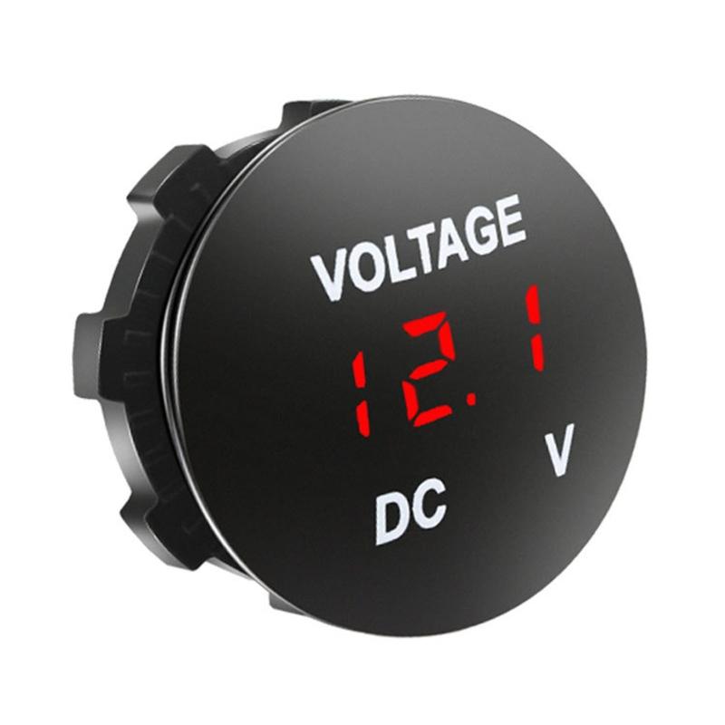 1pc Universal Digital Display Voltmeter Waterproof Voltage Meter LED for DC 12V-24V Motorcycle Auto Truck