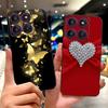 For Motorola Edge 60Pro XT2507-1 Back Cover For Motorola Edge 60 Pro Case Cute Cartoon Luxury Flower Painted Black Silicone 6.7"