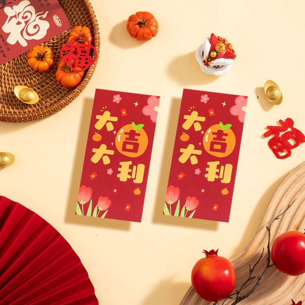 30PCS Vintage New Year Red Envelope Red Pocket Money Pocket Luck Money Envelopes  Chinese New Year
