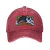 Border Collie Ready To Work Baseball Cap Dad Hat Luxury Unisex Cap Trucker Hat Vintage Womens Hats For The Sun Unisexs