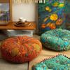 Cotton Linen Retro Style Meditation Seat Cushion Home Living Room Bedroom Floor Decorate Circular Square Thick Chair Cushion