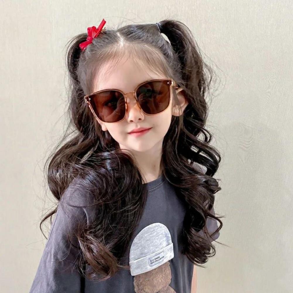 Perucă Copii Coada de cal Fată Păr ondulat Mediu Lung Perucă ondulată Impletitură