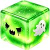 Halloween Spooky Cube Squishies Toy Transparent Glitter Maltose Stress Relief Squeeze Toy For Party Favor Kids Gift Decor
