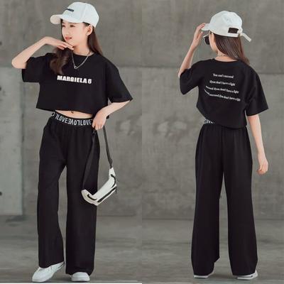 Summer Teen Girls Clothing Sets Children Fashion Letter Tops + Pants 2Pcs Outfits Kids Tracksuit 5 6 7 8 9 10 11 12 13 14 Years