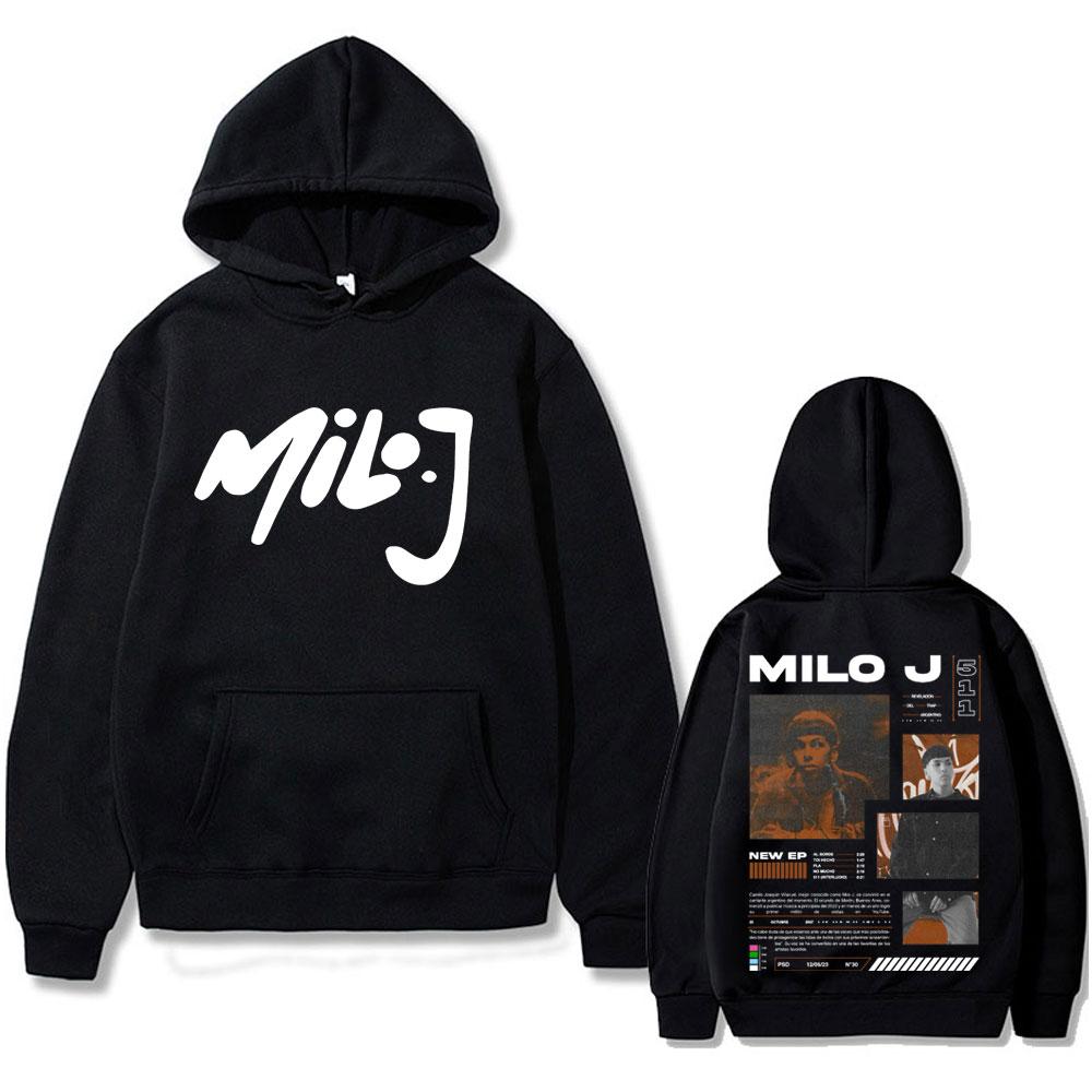 Rapper Milo J 111 Album Graphic Hoodie Men Women Hip Hop Fashion Oversized Hooded Sweatshirt Men's Casual Fleece Cotton Hoodies