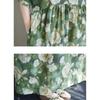 DIMANAF 2025 Sommer Übergröße Langes Kleid Lässig Basic Damen Locker Vintage Blume Neuer Druck Strandkleid Maxi