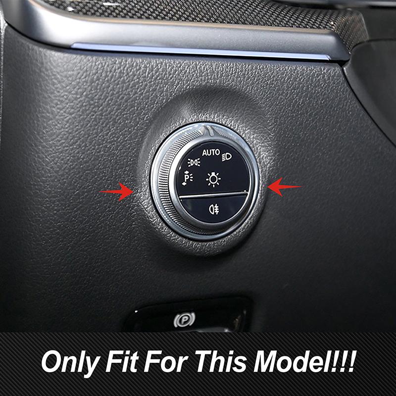 Carbon Fiber Color Car Headlight Switch Button Frame Head Lamp Trim For Mercedes Benz C Class W206 -23 Interior Accessories