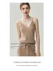Versatile Women's V-Neck Cashmere Knit Camisole - Slim Fit, Thin Straps