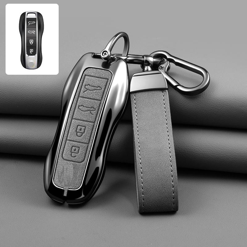 Zinc Alloy Leather Car Key Case For Porsche Panamera Cayenne 971 911 970 981 991 9Ya Macan Boxste Protecticve Case Key Case