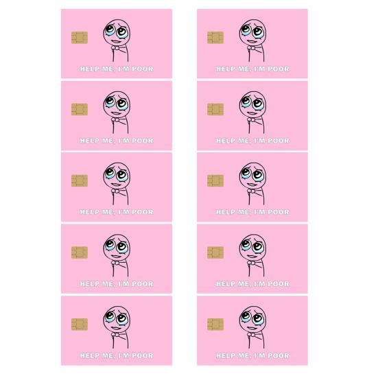 Credit Card Skin Sticker Cover Funny Debit Card Decal Wrap for Bank Metro Key Card Debit Credit Card