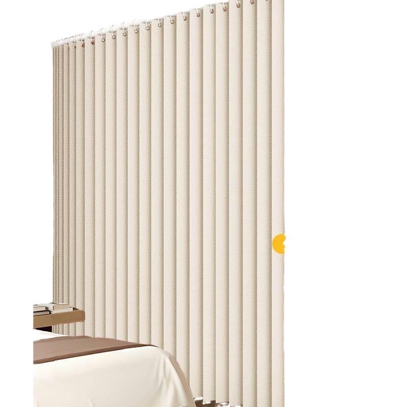 Room Divider No-Drill Folding Door Curtain for Bedroom and Living Room Privacy.