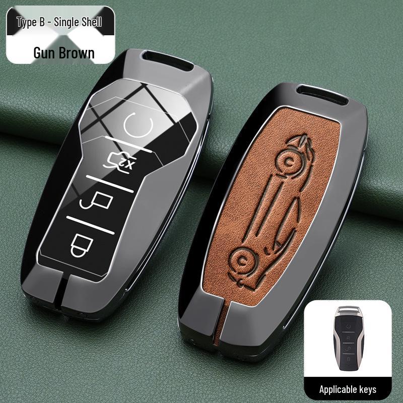 BYD Han, Tang DM, Qin PLUS, Song Pro/Max, Yuan Car Metal Key Case (2021 Model)