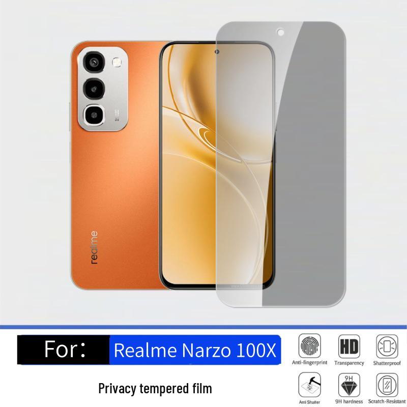 Матовая закаленная пленка Realme Narzo 100X HD Anti-Peep с высокой светопропускаемостью и прозрачной защитой линзы