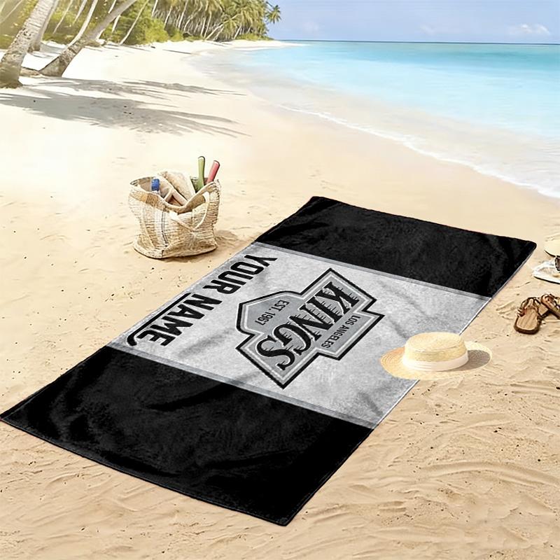 Los Angeles Kings Druck Strandtuch, Großes Weiches Schnelltrocknendes Handtuch für Strand Camping Schwimmen