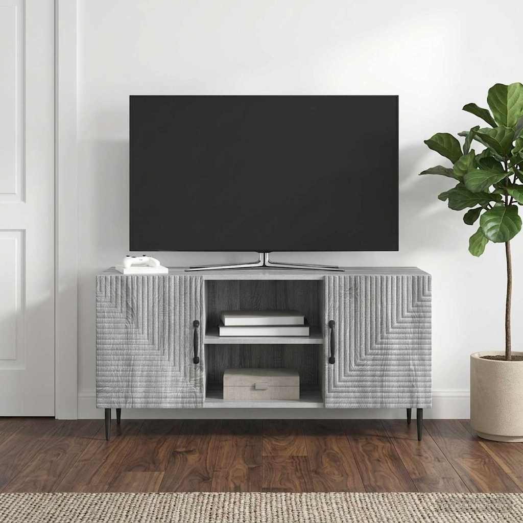 TV Stand Grey Sonoma 102 X 34.5 X 50 Cm Particleboard